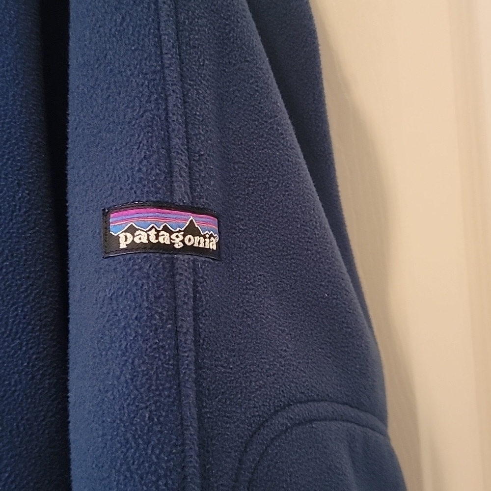 MEN'S PATAGONIA FULL ZIP NAVY FLEECE (sz - xl) - Picture 2 of 4